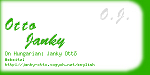 otto janky business card