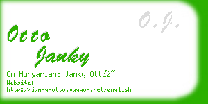 otto janky business card